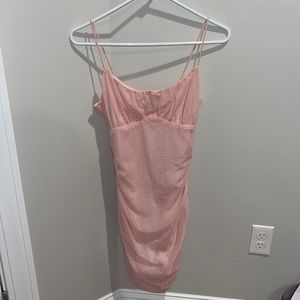 Pink sparkly prom dress